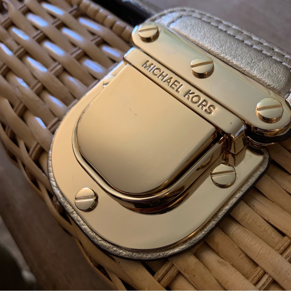 Michael Kors natural rattan clutch gold - Picture 11 of 11
